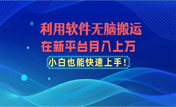 利用软件无脑搬运，小白也能快速上手-梦羽网络知识库