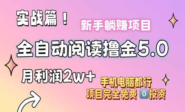 小说全自动阅读撸金-梦羽网络知识库