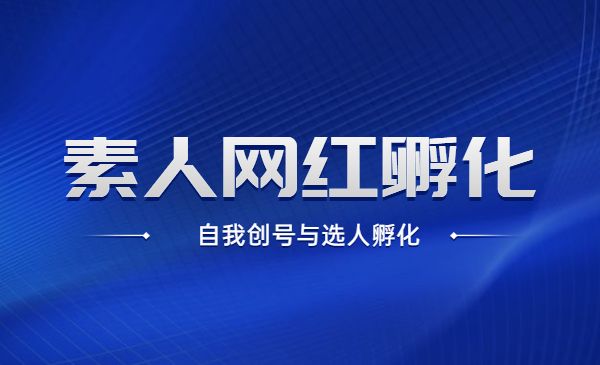 素人网红孵化课 自我创号与选人孵化-梦羽网络知识库